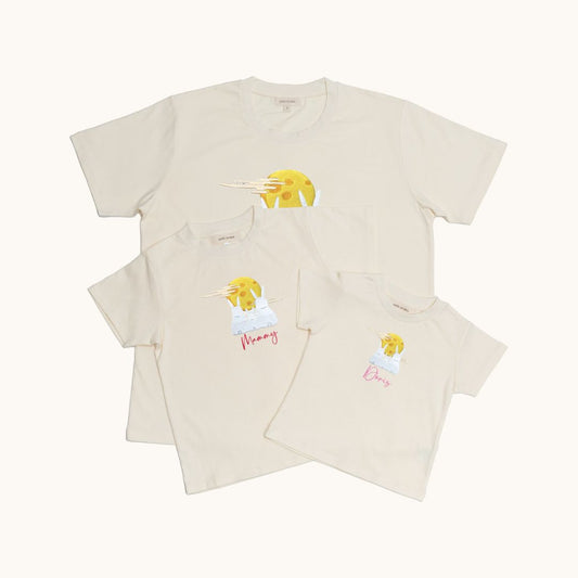 BABIES & KIDS Tee 2 - MID-AUTUMN FESTIVAL SPECIAL 'MOON & FAMILY' (4 RABBITS VER.) - Petit Smiles