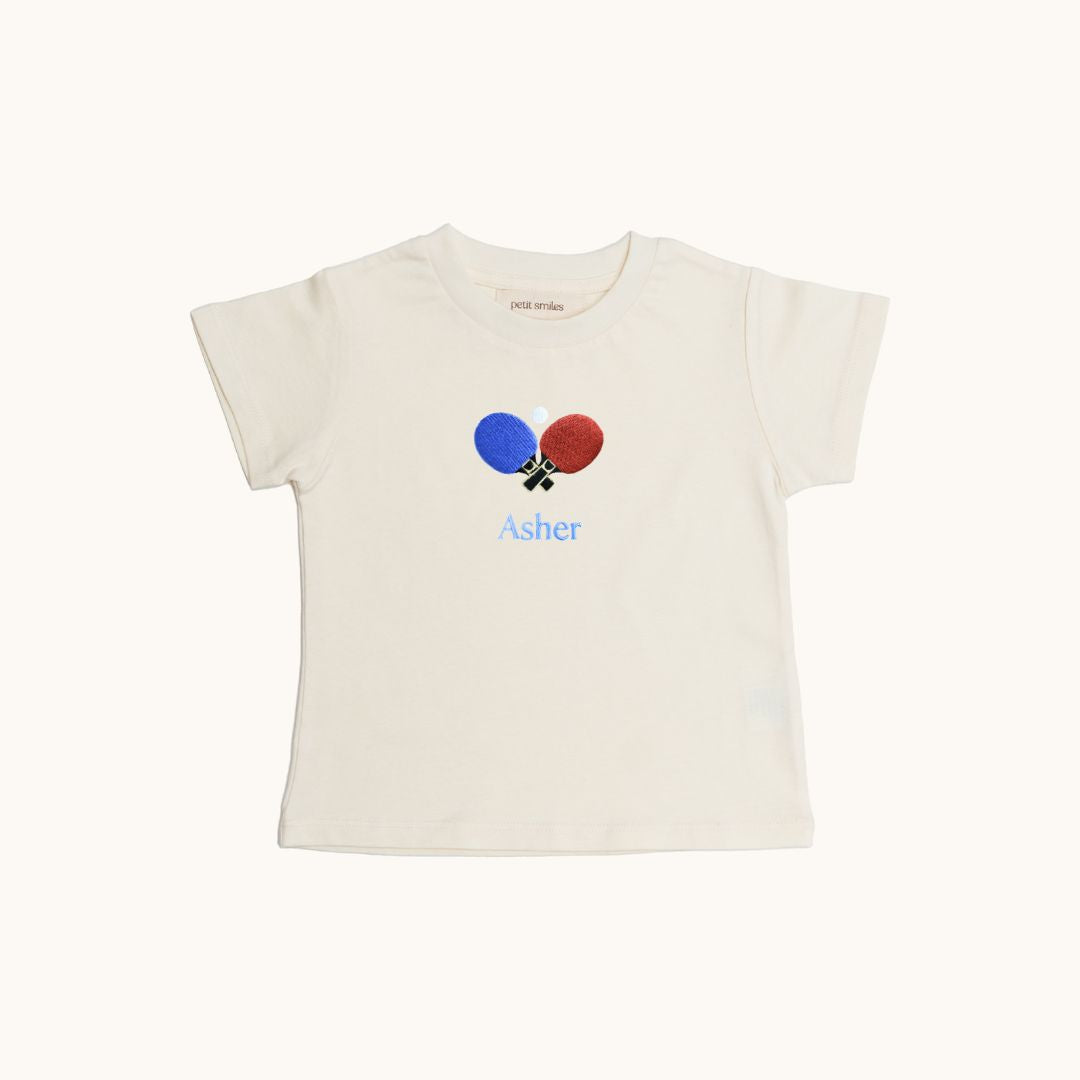 Asher Table Tennis | Babies Organic Tee | Petit Smiles