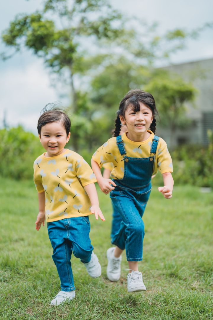 KNITTED COTTON LEAVES ORGANIC TEE - Petit Smiles