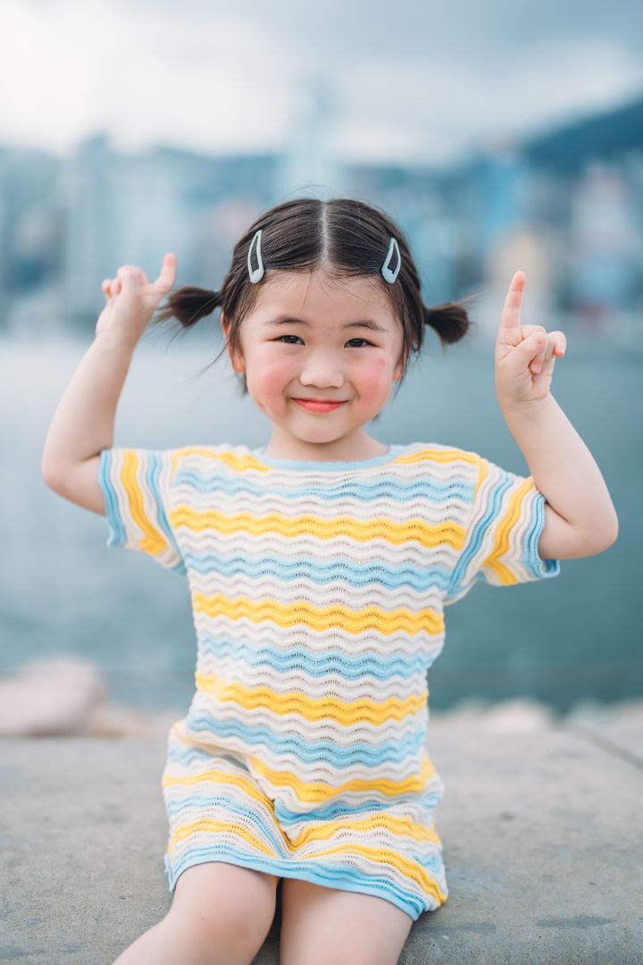 KNITTED WAVY SUMMER DRESS WITH SHORT-SLEEVED SHIRT TWINNING BUNDLE - Petit Smiles