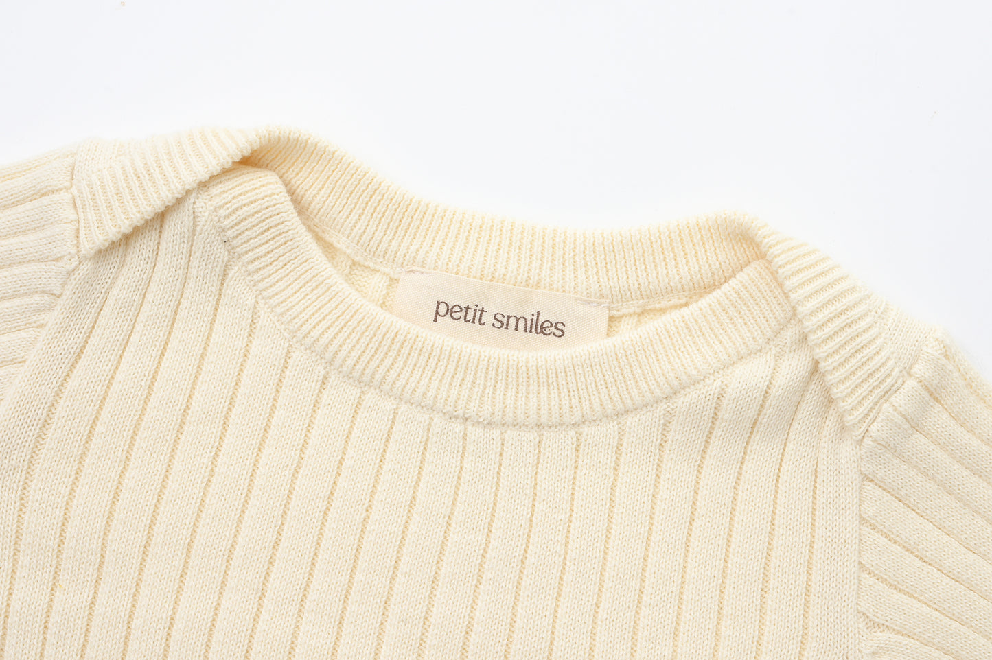 ORGANIC RIB ESSENTIAL BODYSUIT - CREAM - Petit Smiles