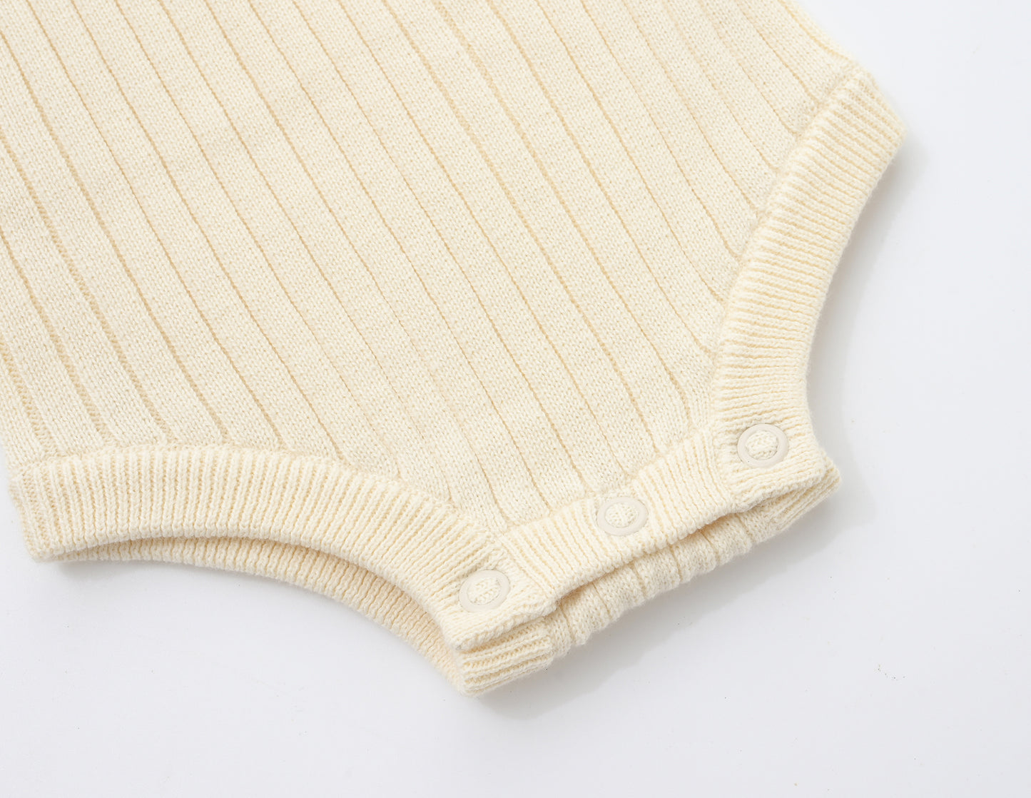 ORGANIC RIB ESSENTIAL BODYSUIT - CREAM - Petit Smiles