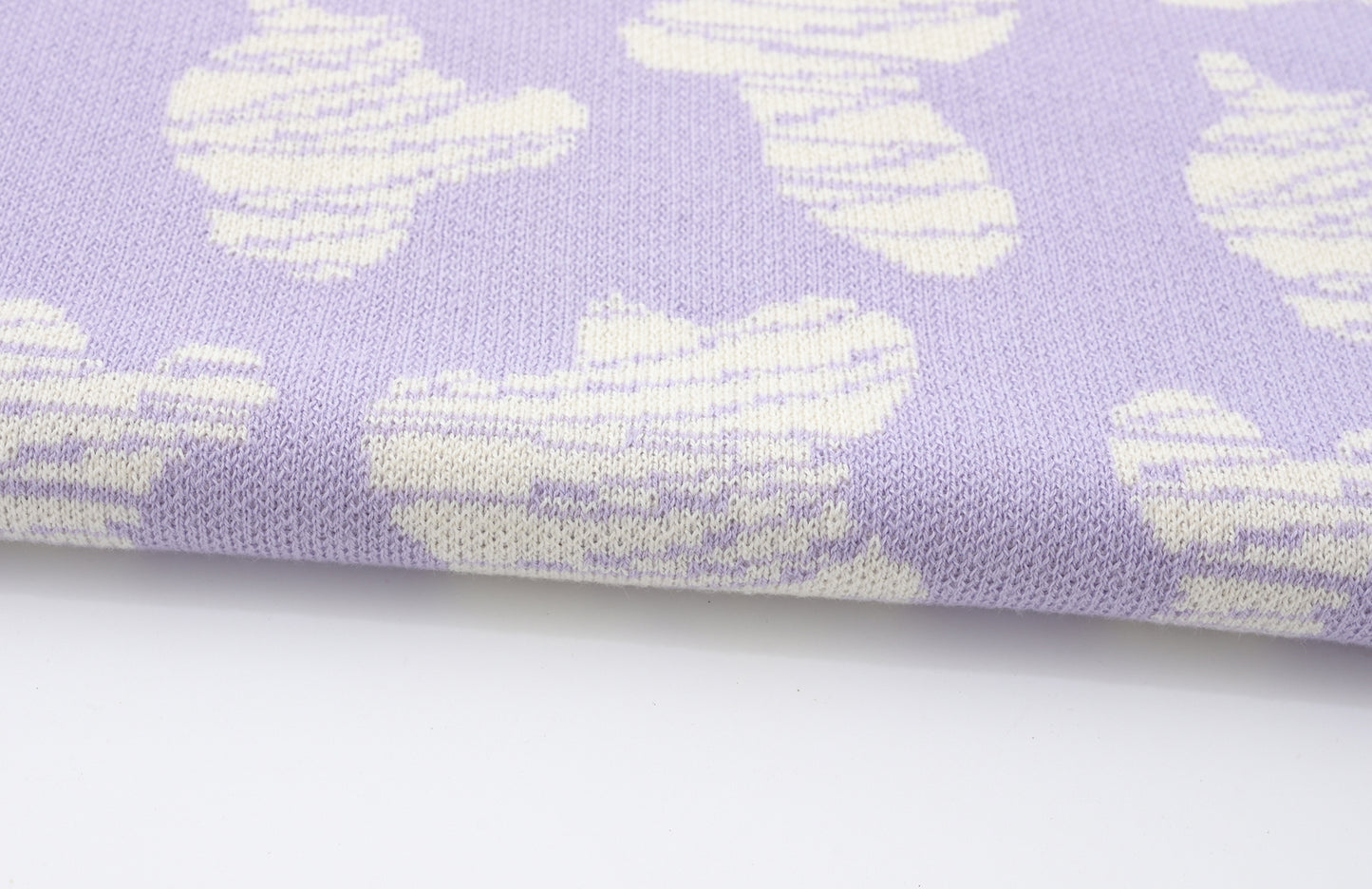 KNITTED SPOTS BABY BLANKET - TARO; 100% Organic Cotton; Jacquard Baby Blanket made from GOTS-certified organic cotton; 'TARO SPOTS' Jacquard pattern; Rib finish at edges; 92cm x 72cm