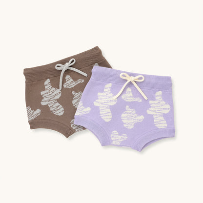 KNITTED SPOTS BLOOMERS - TARO; 100% Organic Cotton; Classy Jacquard Bloomers made from GOTS-certified organic cotton; 'TARO SPOTS' Jacquard pattern; Elasticated waistband.