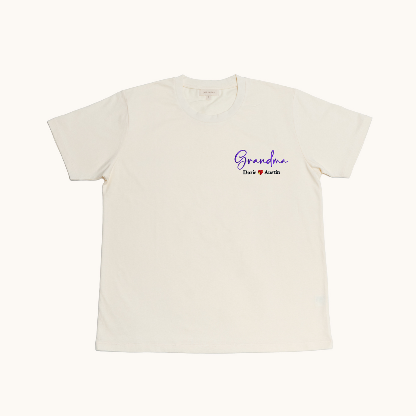 Buy Grandma with Kids Name: Cotton Tee - Petit Smiles